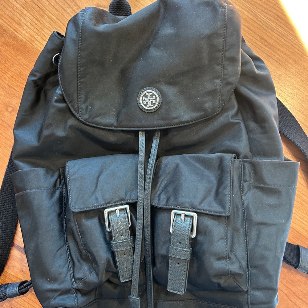 Tory Burch Black Nylon Backpack NWOT